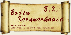Bojin Karamarković vizit kartica